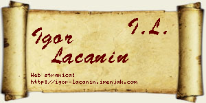 Igor Lačanin vizit kartica